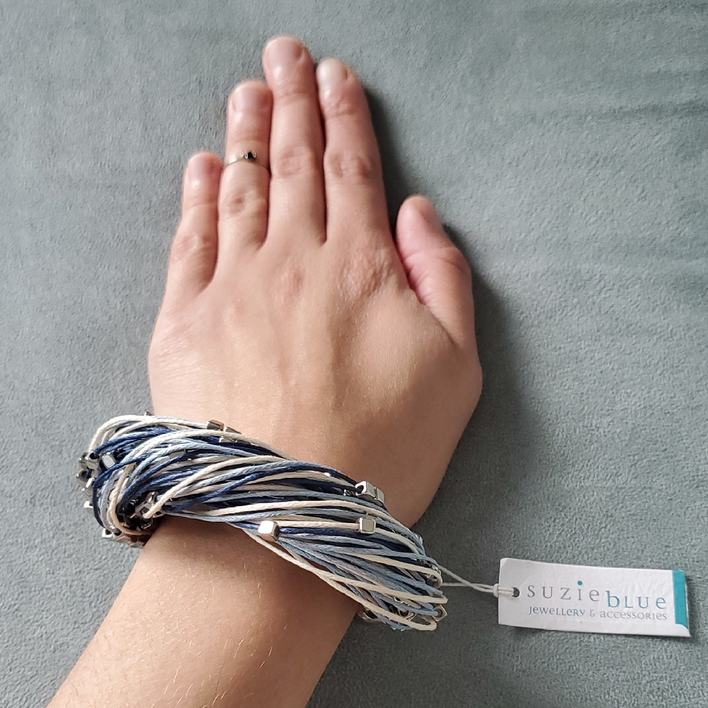 Women's Blue and White Bracelet